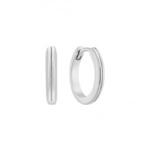 Zilver klap-oorringen bol 10x2.6 mm - 3240814