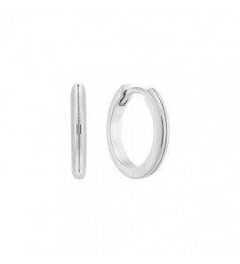 Zilver klap-oorringen bol 12x2.6 mm - 3240815