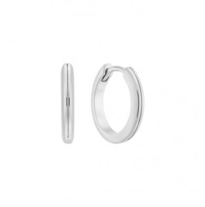 Zilver klap-oorringen bol 12x2.6 mm - 3240815