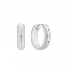 Zilver klap-oorringen bol 12x4.7 mm - 3240817