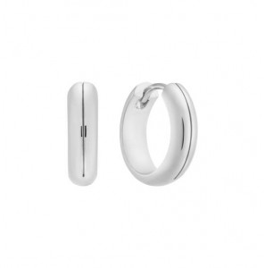 Zilver klap-oorringen bol 12x4.7 mm - 3240817