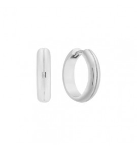 Zilver klap-oorringen bol 15x4.7 mm - 3240818