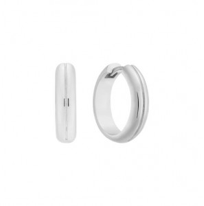 Zilver klap-oorringen bol 15x4.7 mm - 3240818