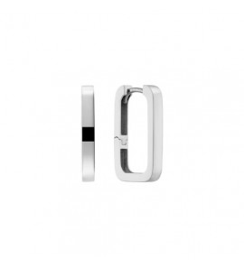 Zilver klap-oorringen rechthoek 20x3 mm - 3240829