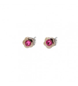 Boccia Titanium Oorstekers Kids Bloem Roze - 3240847