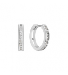 KLAPOORRINGEN 12MM - ZILVER - WIT- CZ - 3240864