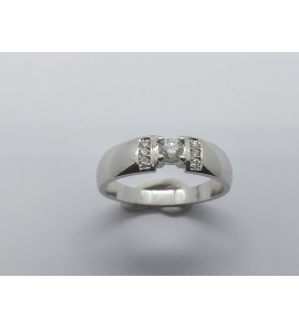 Wit Goud dames ring met 0.17 crt WE-SI - 3240888