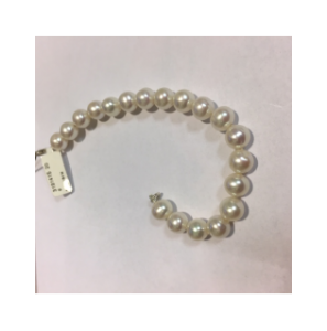 ZW parel armband 9 mm wit 20 cm - 3240893