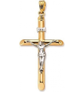 Goud corpus kruis bicolour 45x28 - 3240896