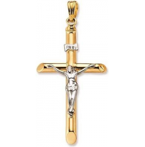 Goud corpus kruis bicolour 45x28 - 3240896