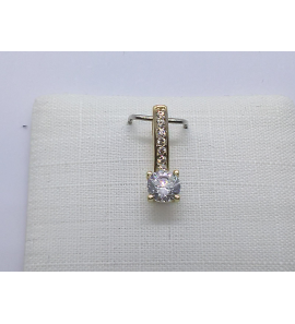 Goud hanger met zirkonia - 3240900