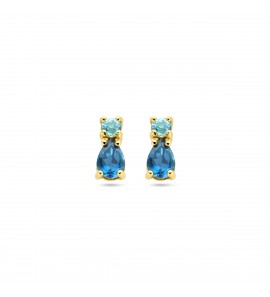 oorknoppen met london blue topaas en sky blue topaas - 3240909