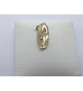 Goud hanger met zirkonia - 3240949