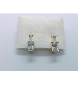 Goud oorhanger met zirkonia - 3240952
