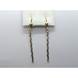 Goud oorhanger staafje tors - 3240957