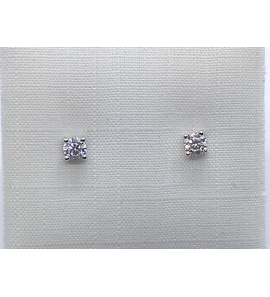 Wit Goud oorknop met zirkonia - 3240961