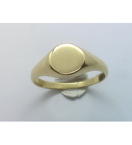Goud dames ring monogram ovaal - 3240965