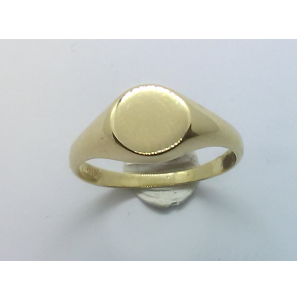 Goud dames ring monogram ovaal - 3240965