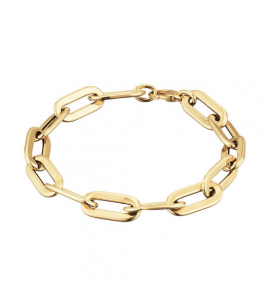 Goud amband paperclip 19.5 cm - 3240974