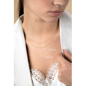 ZINZI Gold 14 krt anker ketting 0,9mm breed, 42-45 cm ZGLA45-09 - 3241056