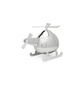 Spaarpot Helikopter, zilver kleur - 3241076
