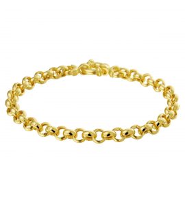 Gouden armband jasseron 5 mm 19.5 cm - 3241126