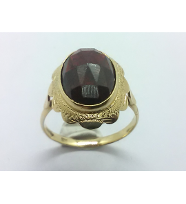 Goud dames ring met granaat - 3241154