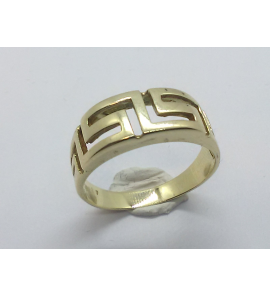 Goud dames ring meander - 3241168