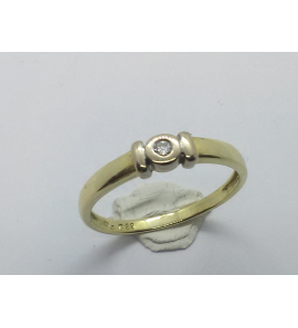 Goud dames ring met 0.03 crt. SI/W - 3241176