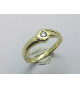 Goud dames ring met 0.10 crt. SI/W - 3241177