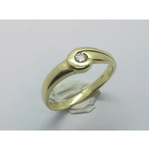 Goud dames ring met 0.10 crt. SI/W - 3241177