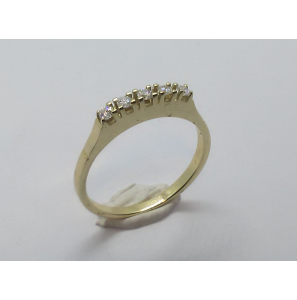Goud dames ring met 5x0.03 crt. SI/W - 3241178