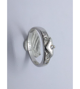 Wit Goud dames ring met diam. 0.12 crt - 3241193