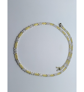 Goud bicolour choker 3.8 mm 42 cm - 3241202