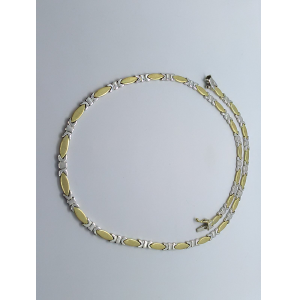 Goud bicolour choker 3.8 mm 42 cm - 3241202