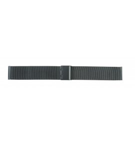 Staal horlogeband Milanees zwart 20mm - 3241283
