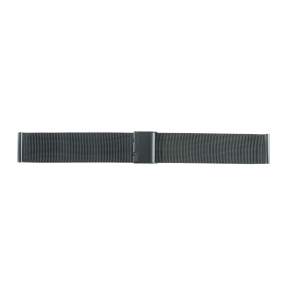 Staal horlogeband Milanees zwart 20mm - 3241283