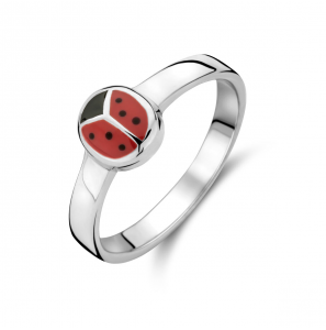Zilver ring lieveheersbeestje mt. 13½ - 3241296