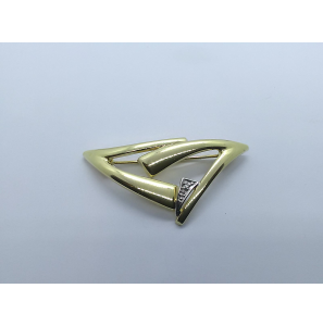 Goud broche met diamantje - 3241333