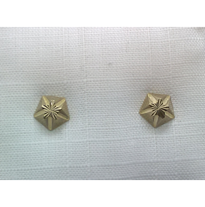 Goud oorknoppen met granaat - 3241336