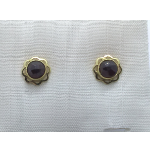 Goud oorknoppen facet 5 mm - 3241337