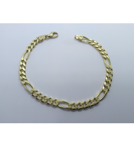 Goud armband figaro 6 mm 23.5 cm - 3241341