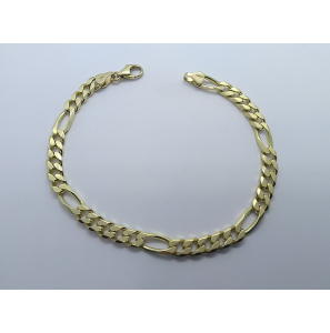 Goud armband figaro 6 mm 23.5 cm - 3241341