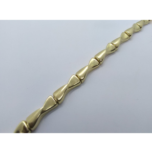Goud armband  bakslot "strikje" 5 mm 19 cm - 3241342