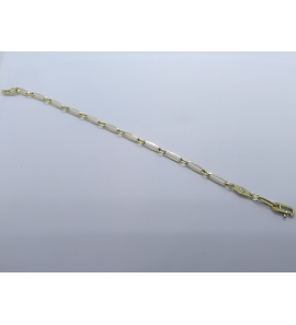 Goud closd-for-ever m.t.o. 3.8 mm en schakel hartje 19,5 cm - 3241347