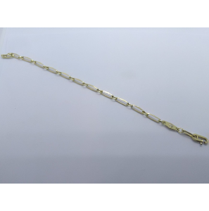 Goud closd-for-ever m.t.o. 3.8 mm en schakel hartje 19,5 cm - 3241347