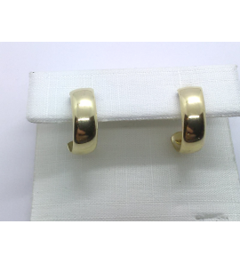 Goud oorsteker half creool 5x14 mm - 3241362