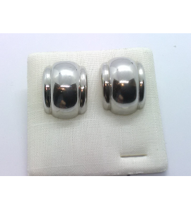 Wit Goud oorsteker half creool 11x16 mm - 3241363