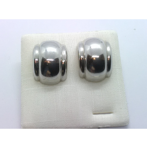Wit Goud oorsteker half creool 11x16 mm - 3241363