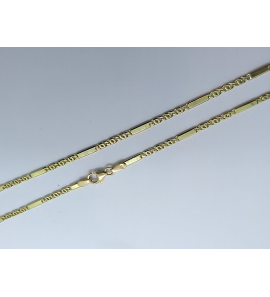 Goud collier tijger/plaat 2.2 mm 45cm - 3241367